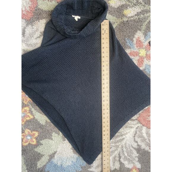 Eileen Fisher Womens One Size Asymmetric Pullover Poncho Sweater Organic Cotton - Picture 5 of 7